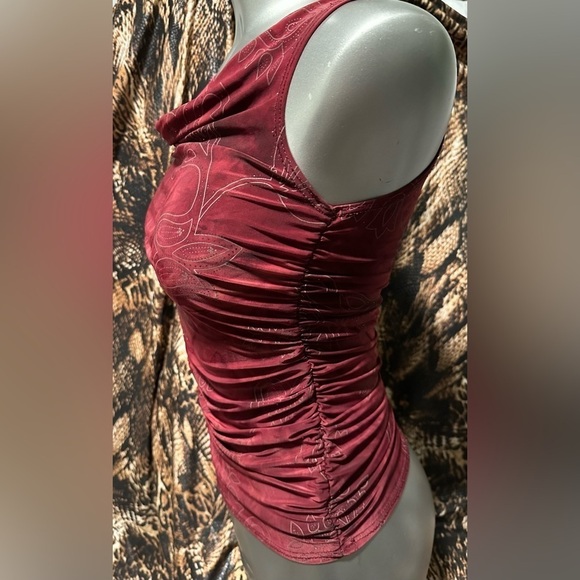 FREE 🇨🇦💎💟Women’s Vintage Suzy Sheir Long Ruched Sleeveless Top - Picture 4 of 16